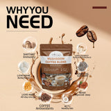 YEGE Café hongo cordyceps para energía duradera y rendimiento diario.