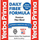 yerba prima fibra diaria, ingredientes veganos y sin gluten para opción consciente.