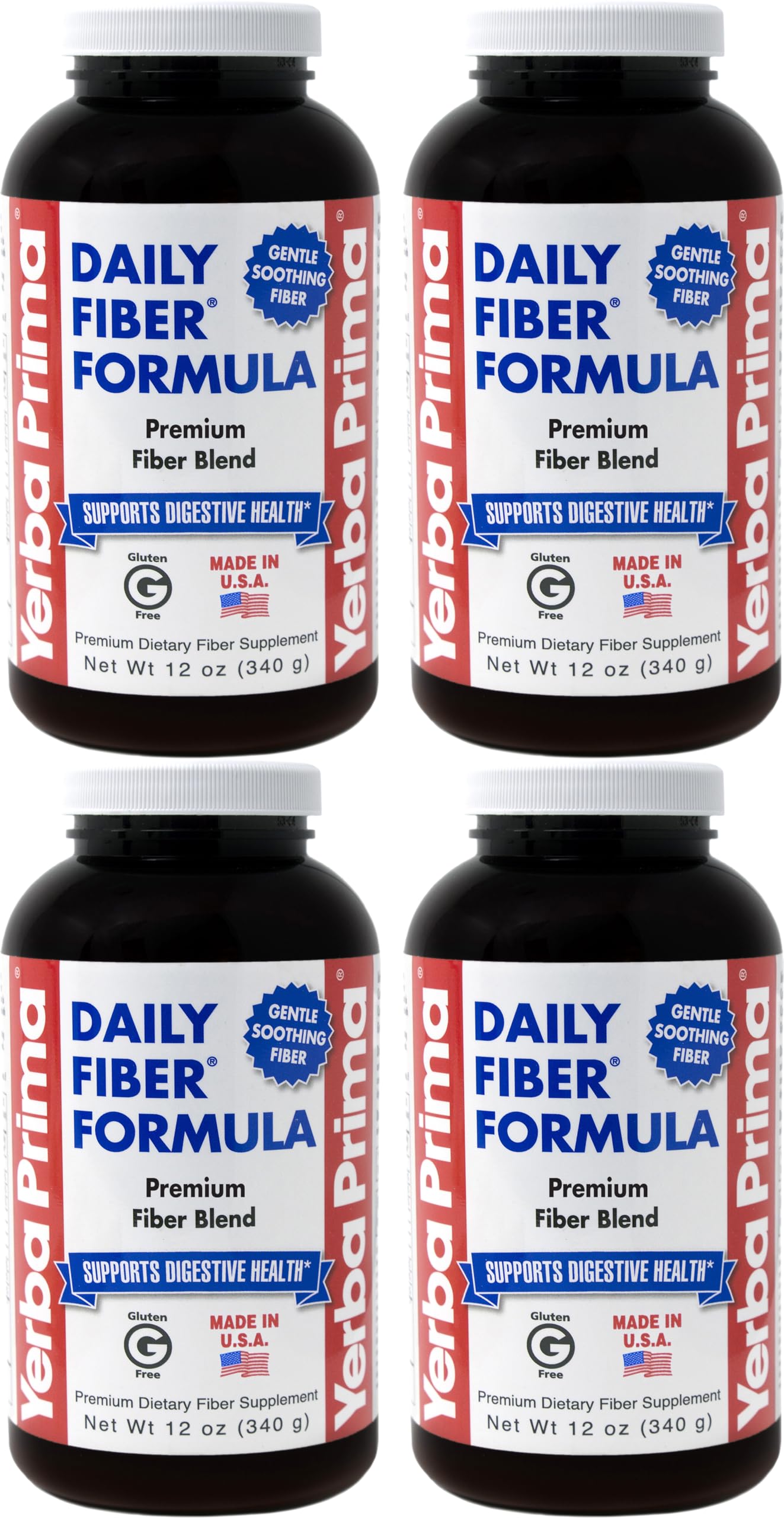 yerba prima fibra diaria, polvo en pote, fácil de mezclar para apoyar la rutina digestiva.