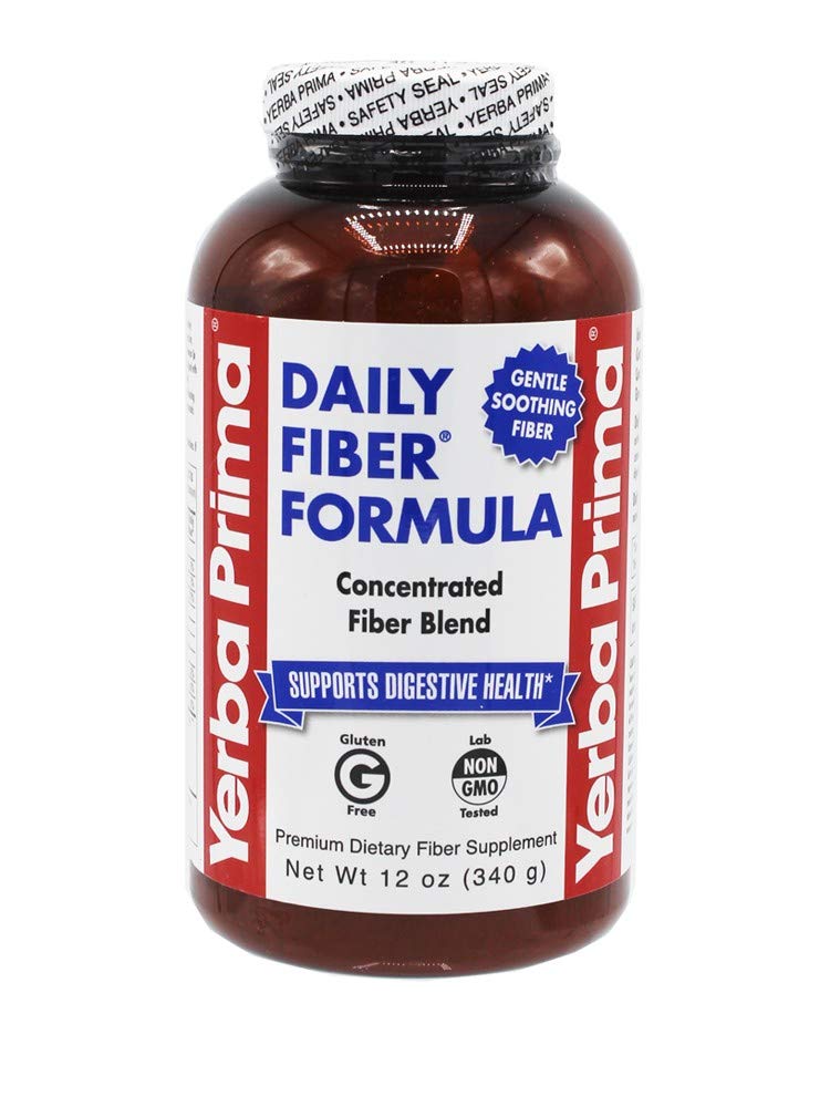 Textura fina del polvo de Yerba Prima Daily Fiber Formula para batidos.