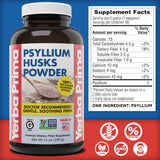 Pack de tres frascos Yerba Prima Psyllium para apoyo digestivo diario.