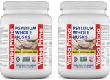 Frasco de Yerba Prima psilio entero, fibra soluble para apoyo digestivo diario.