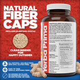 Yerba Prima psyllium 625 mg, mayor fibra por cápsula para mayor volumen.