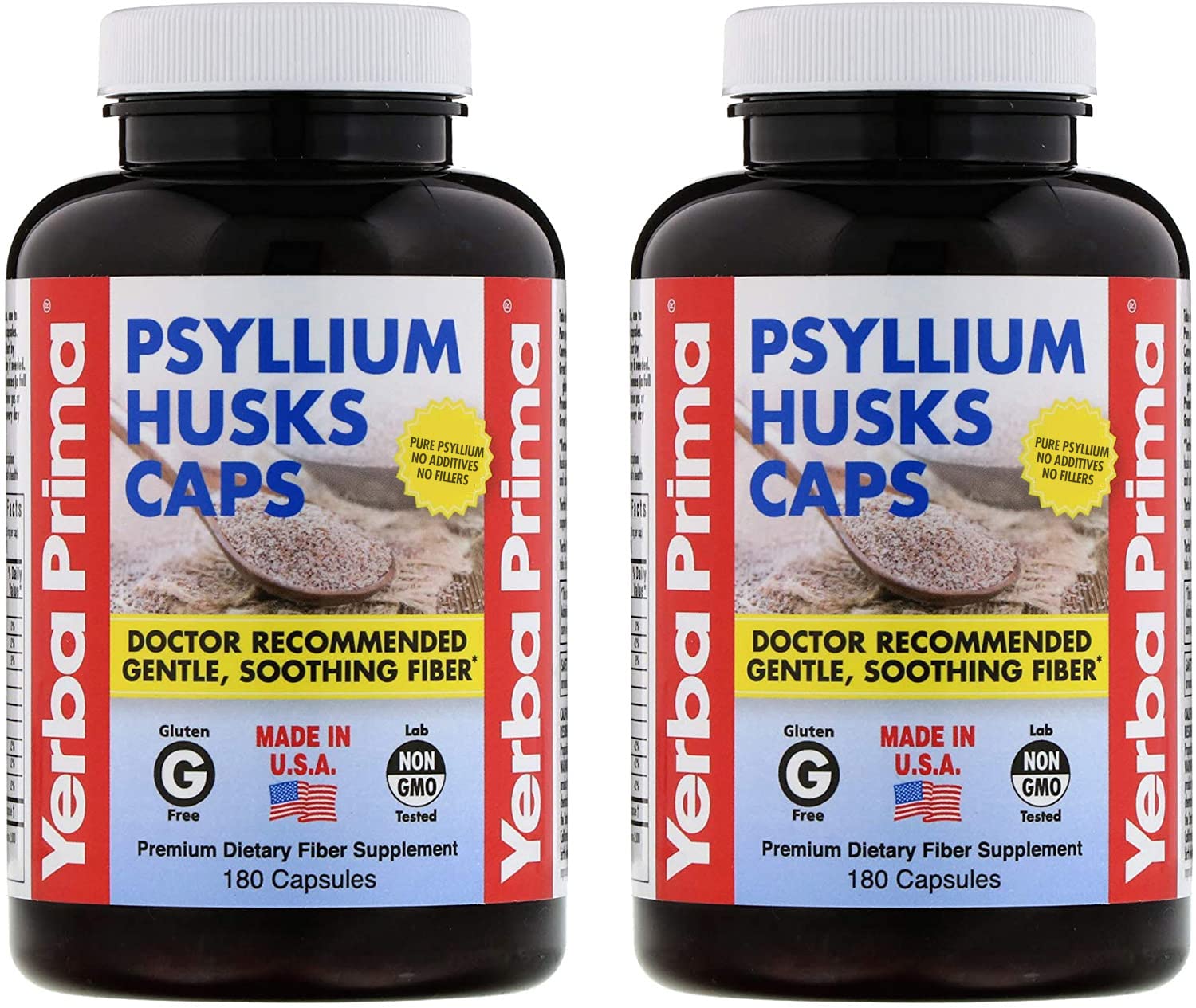 Yerba Prima psyllium cascara botella: cápsulas para soporte de regularidad digestiva