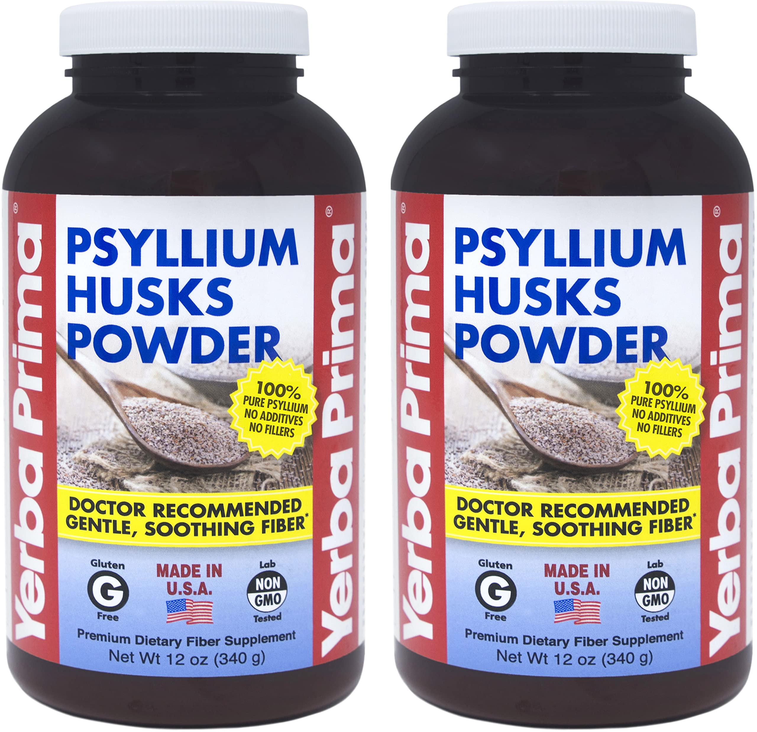 Yerba Prima Psyllium: polvo en botella 12oz para regularidad diaria.