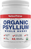 Yerba Prima psyllium con cascaras enteras en botella para apoyar la regularidad