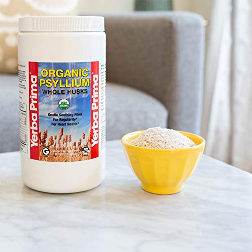 Etiqueta orgánica certificada de Yerba Prima psyllium