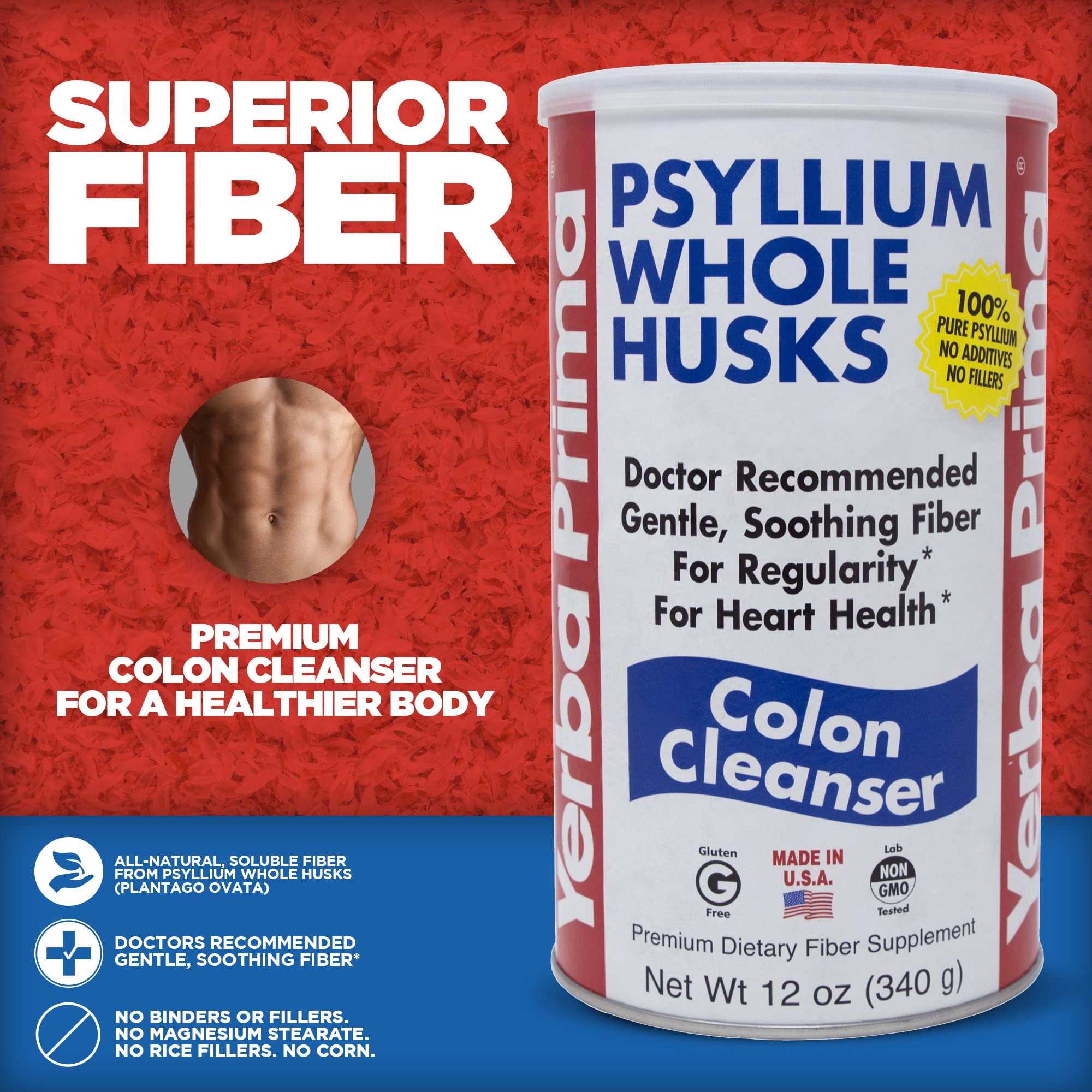 Yerba Prima Psyllium: uso diario sencillo para incorporar fibra.
