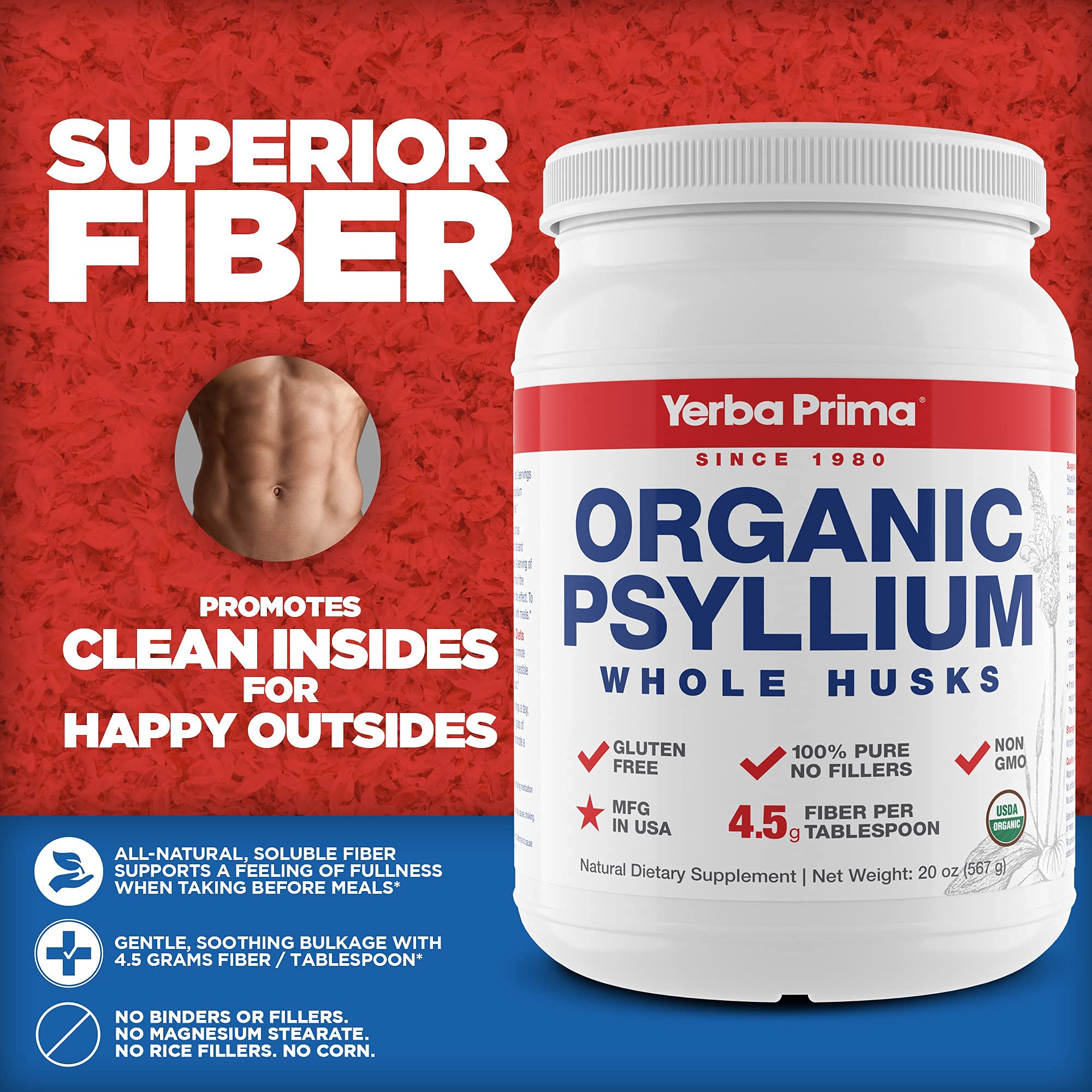 Mezcla de Yerba Prima psyllium en líquido para textura uniforme