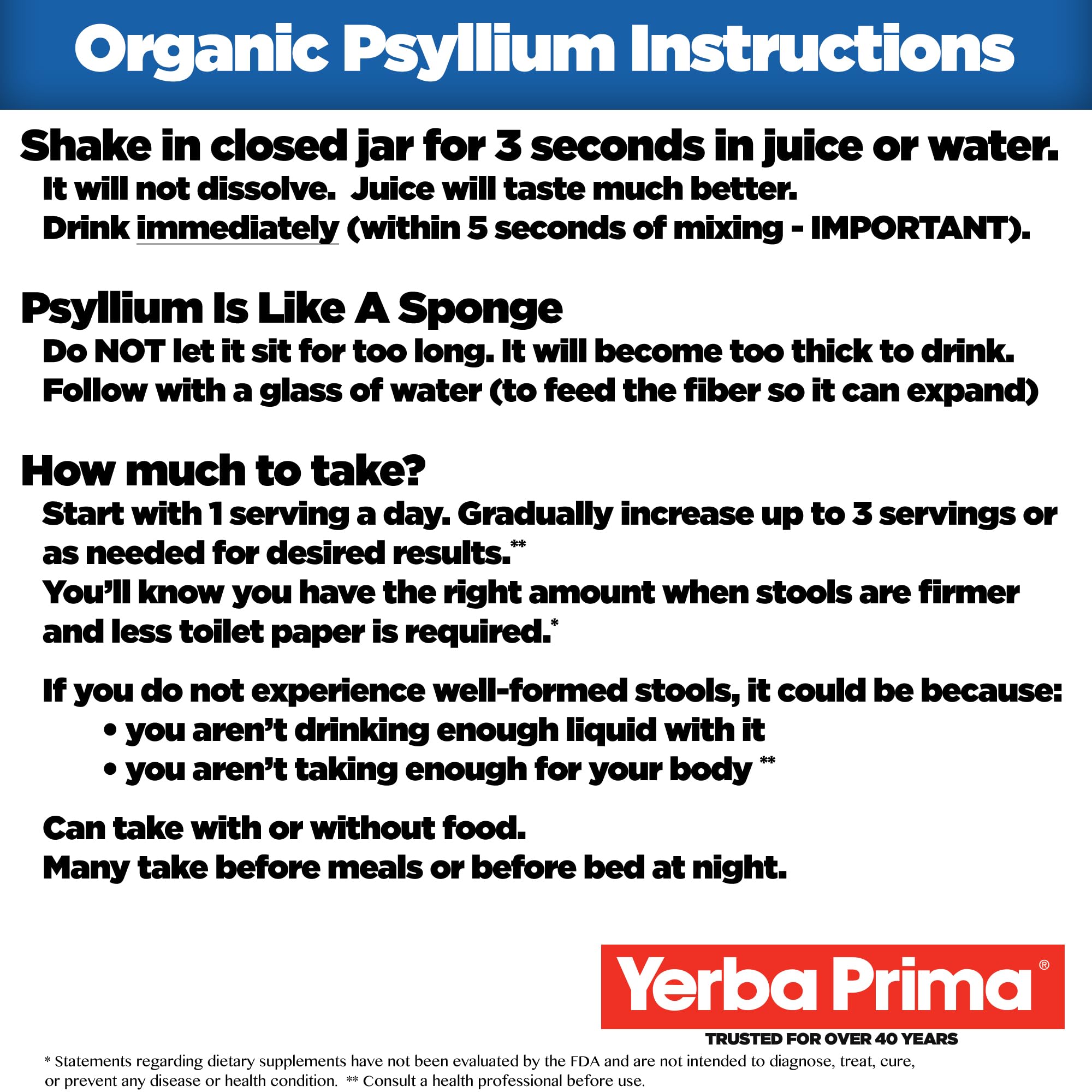 Vaso con psyllium Yerba Prima y agua, muestra uso diario