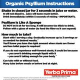 Vaso con psyllium Yerba Prima y agua, muestra uso diario