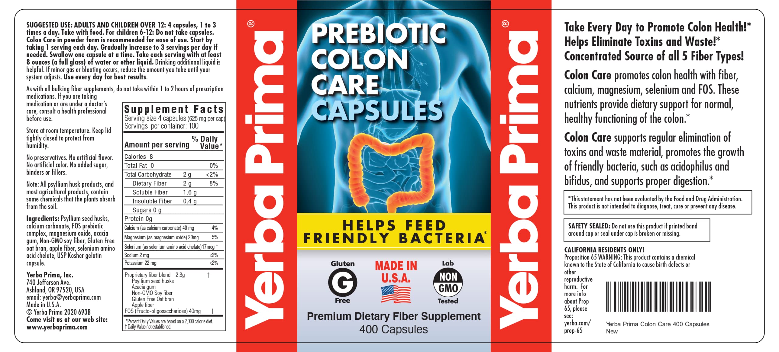 Yerba Prima uso diario: fibra para el colon y bienestar digestivo