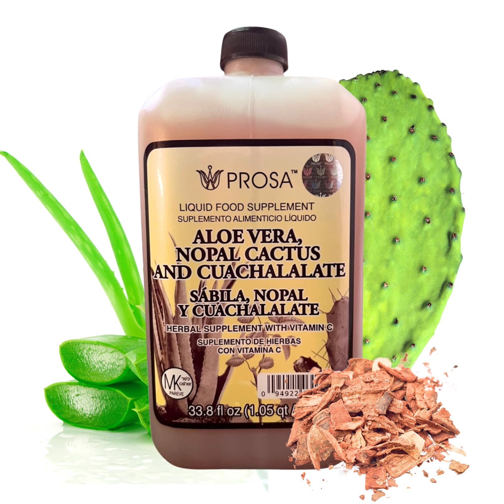 YERBERO PROSA muestra la botella, apoyo para hidratación diaria.