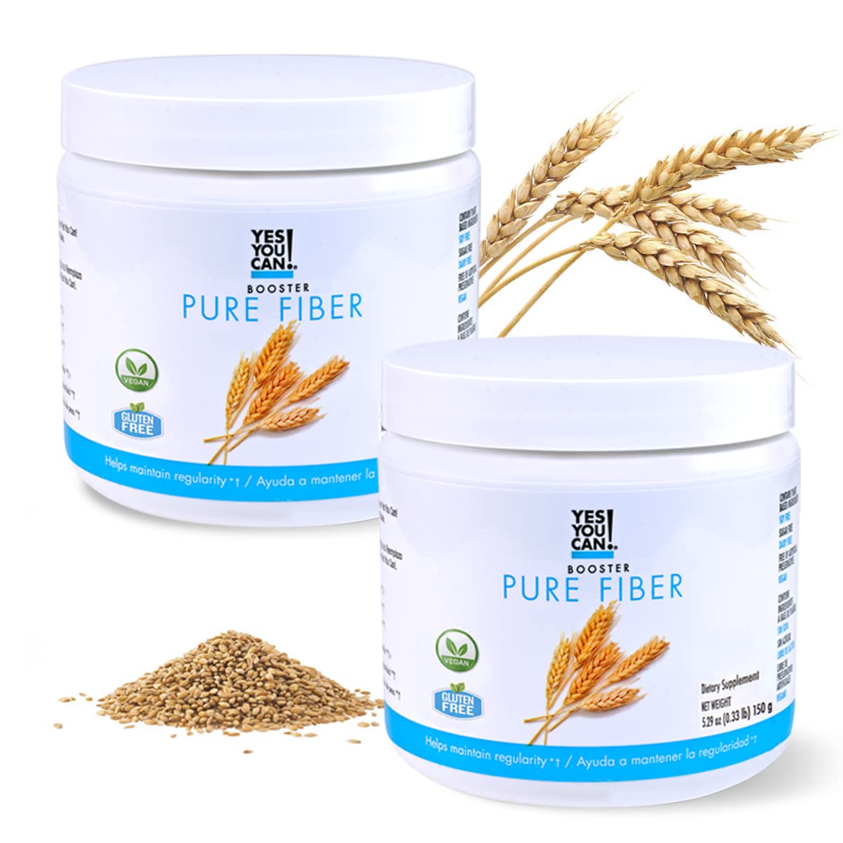 Yes You Can Shake Booster Pure Fiber, bote 150 g, fibra diaria fácil.