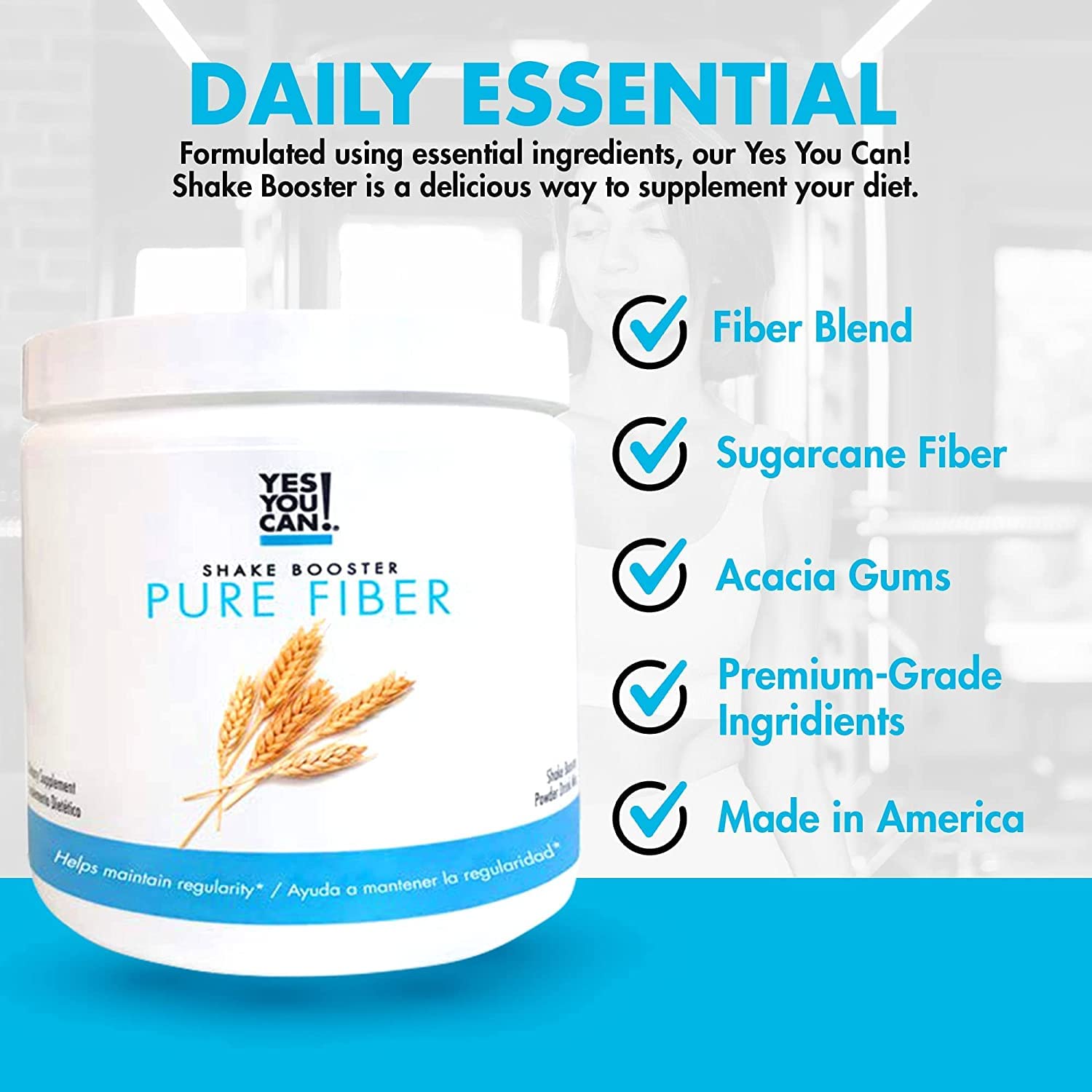 Yes You Can Shake Booster Pure Fiber, mezcla rápida para proteína.