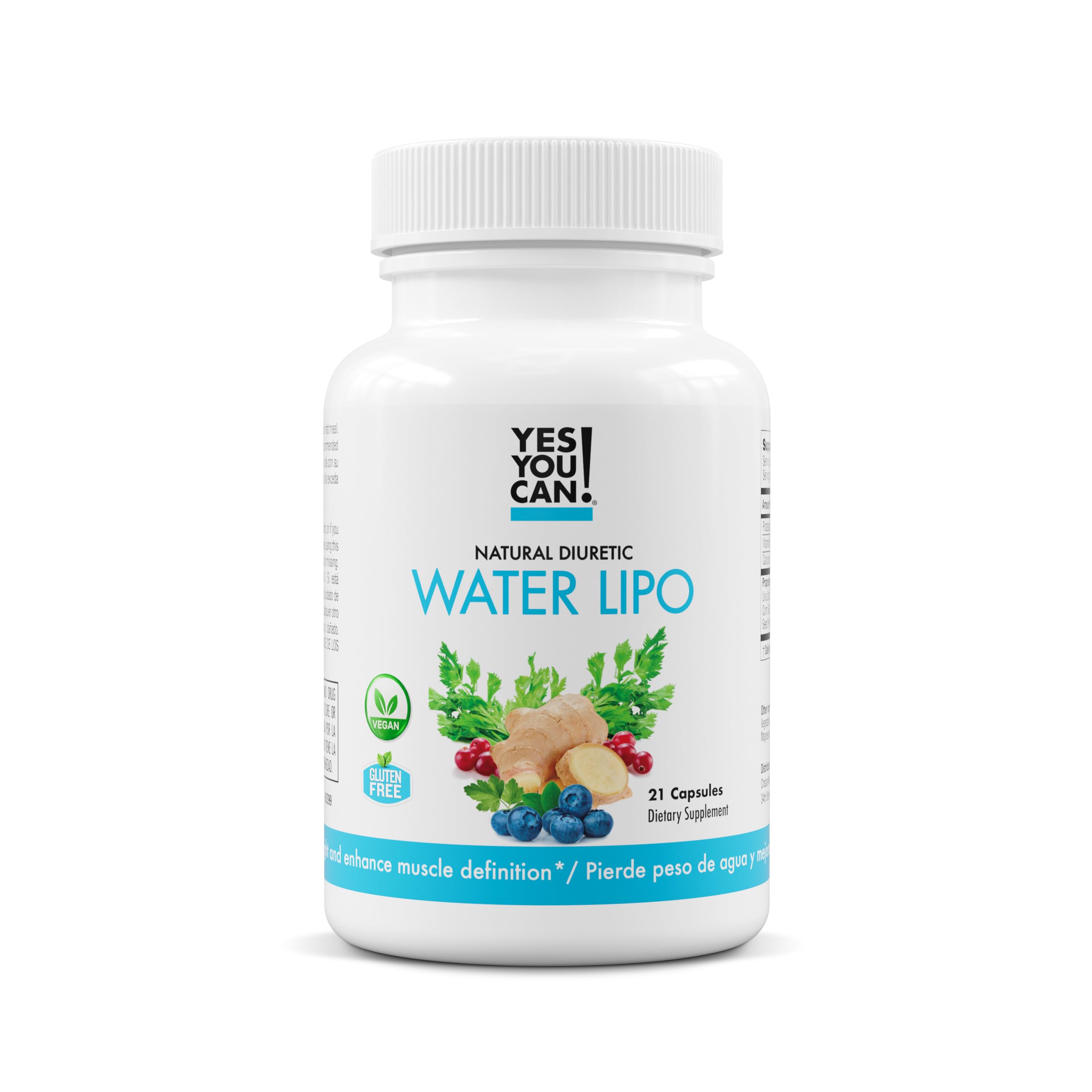 Yes You Can! Water Lipo: botella visible para apoyo diario en el equilibrio de líquidos.