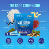 Yesnap MAGICRELAX se vierte en agua para relajación rápida y sabrosa.