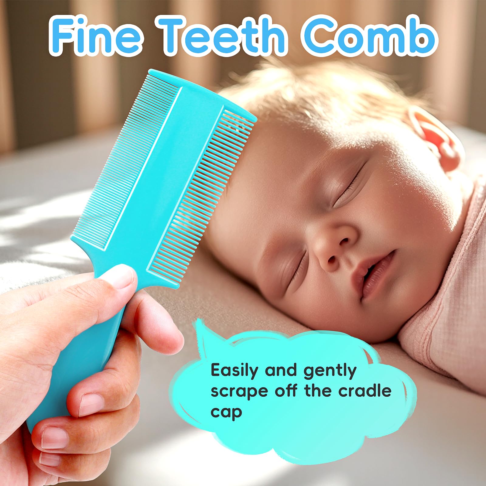 YESYBC peine de dientes finos para desenredar con suavidad.
