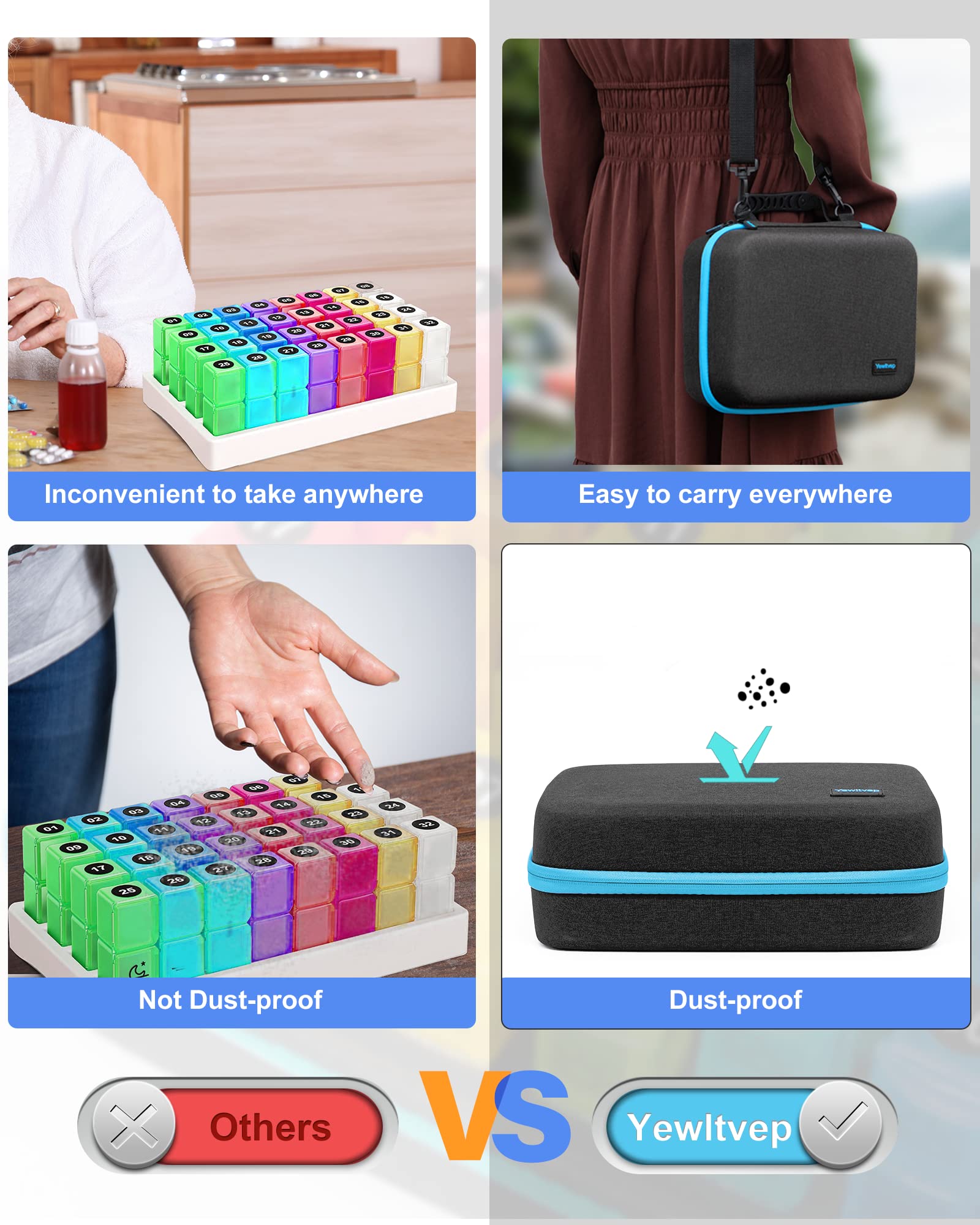 Yewltvep contenido incluido: pastillas y accesorios