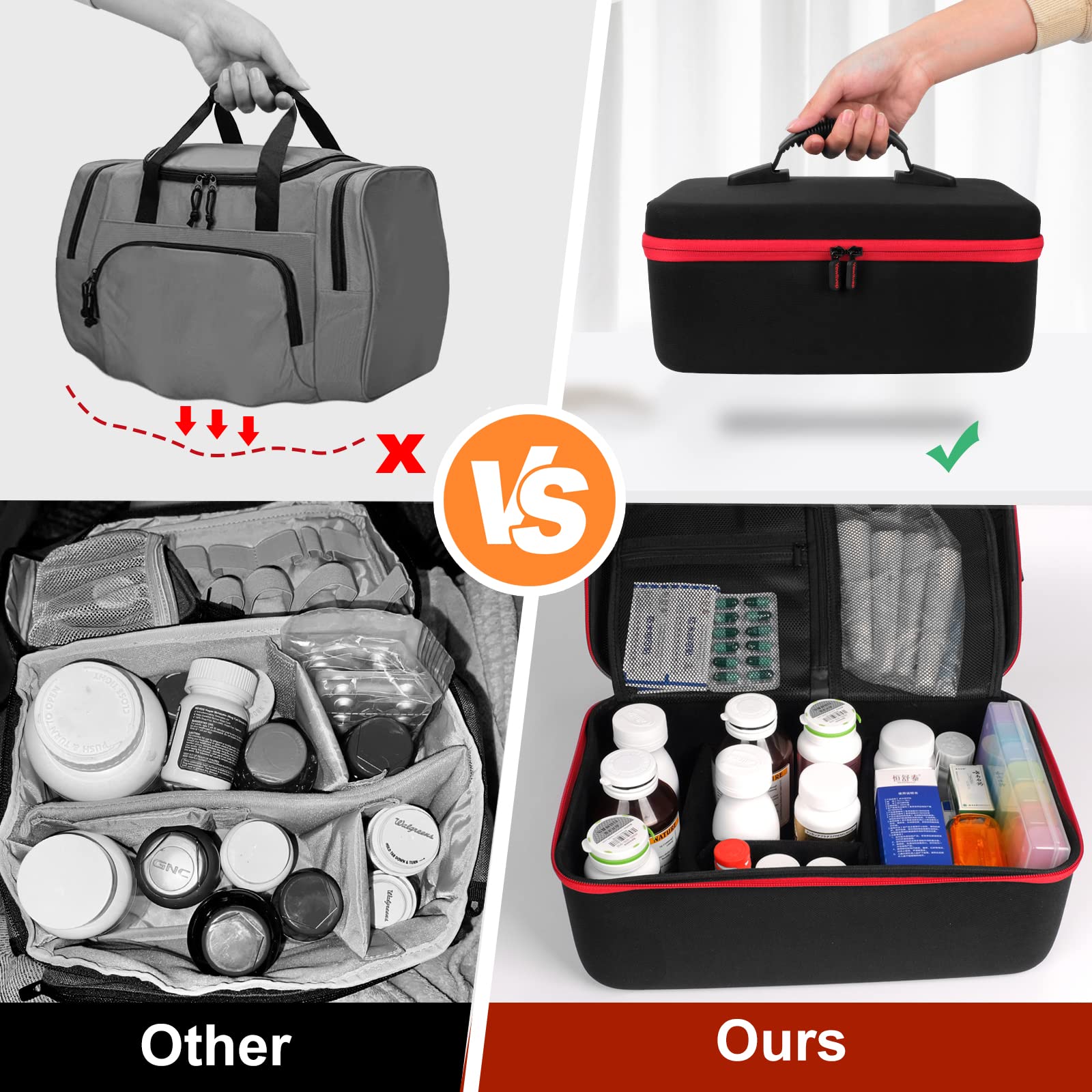 Yewltvep con asa desplegable para transporte cómodo en viaje.
