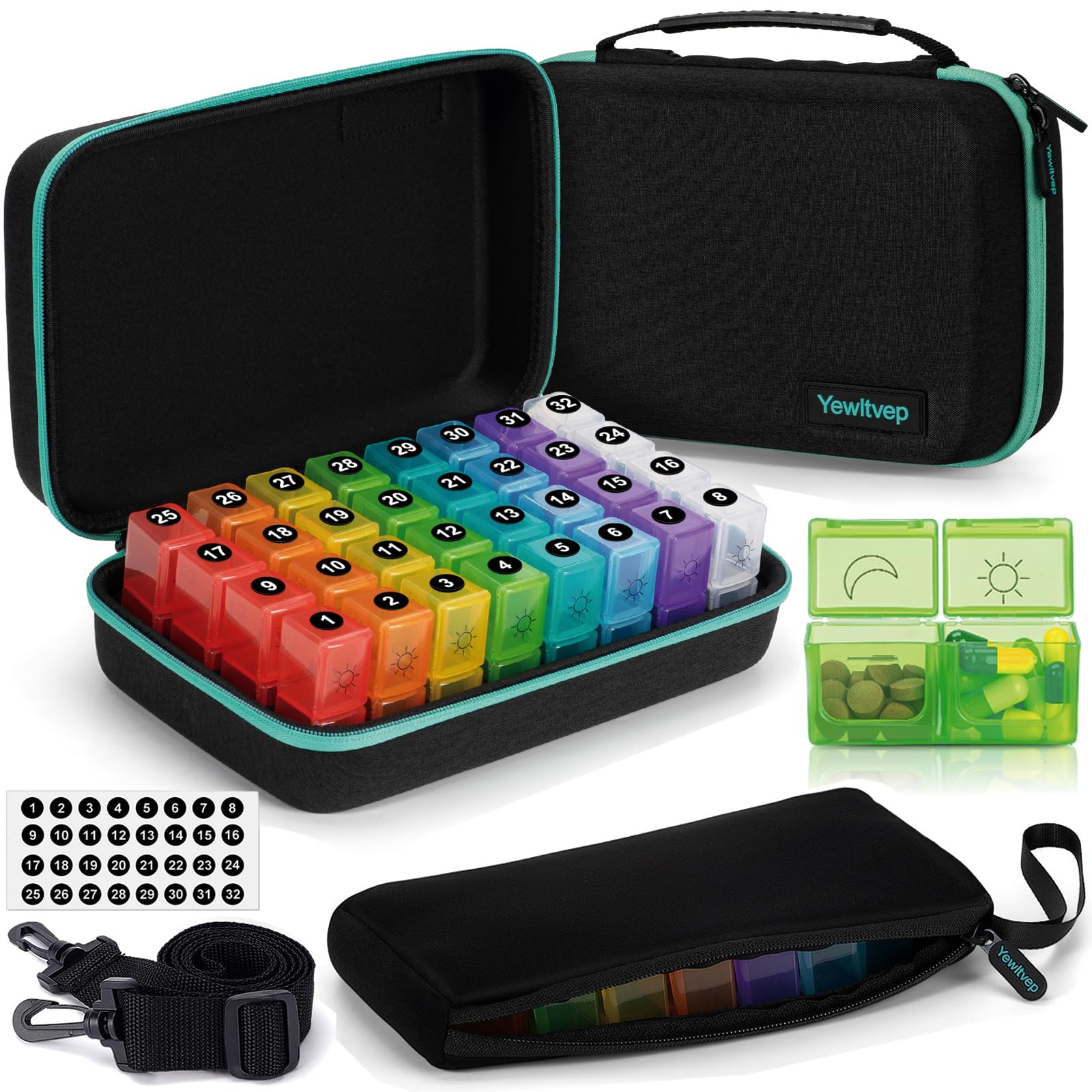 Organizador Yewltvep con iconos de sol y luna para planificar tomas