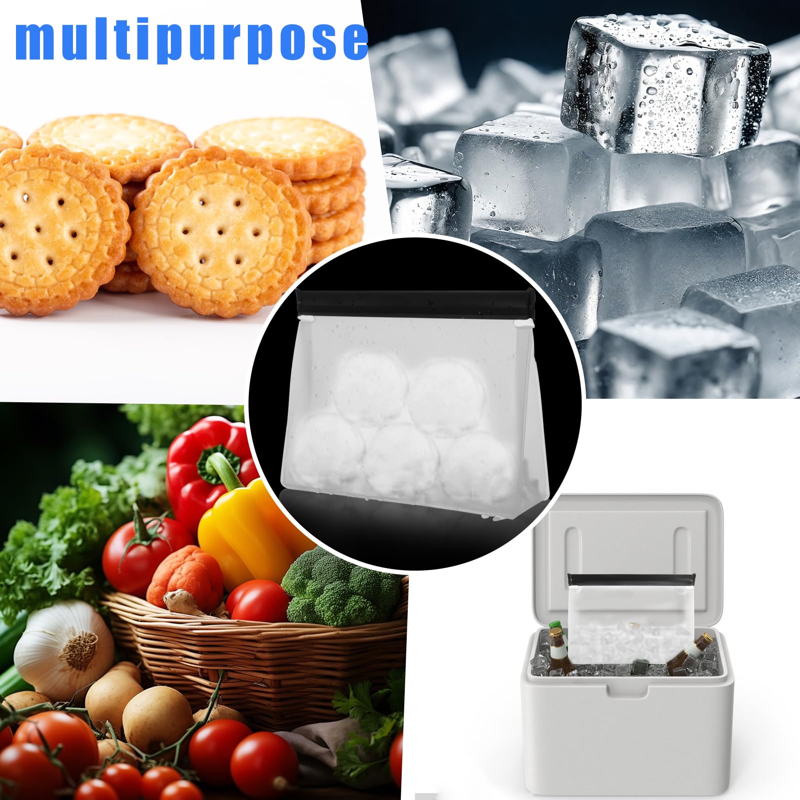 Ideal para fiestas y campamentos, bolsas YEXEXINM para hielo y comidas.