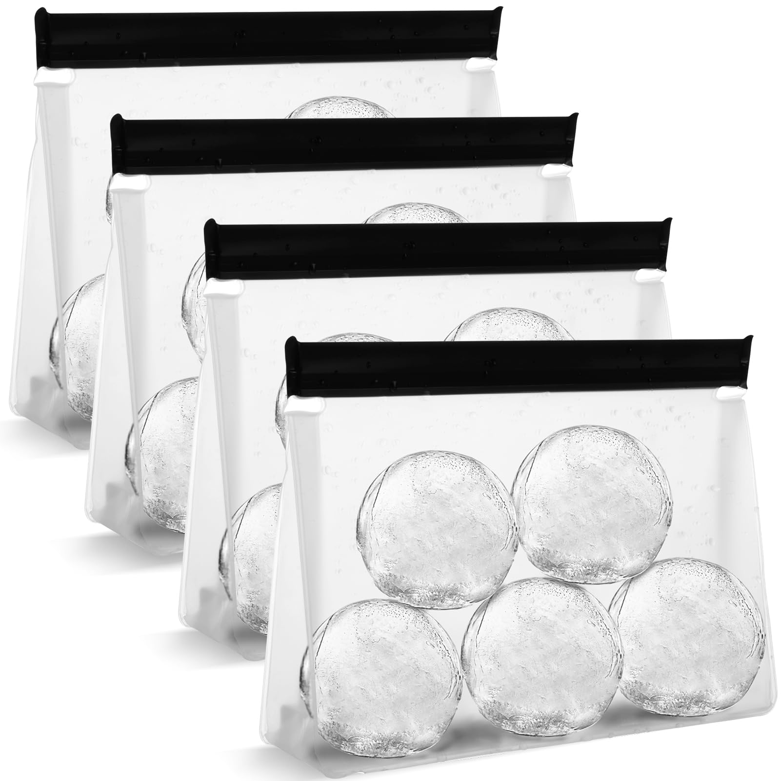 Bolsas de hielo reutilizables YEXEXINM con cierre hermético seguro para almacenamiento de hielo.