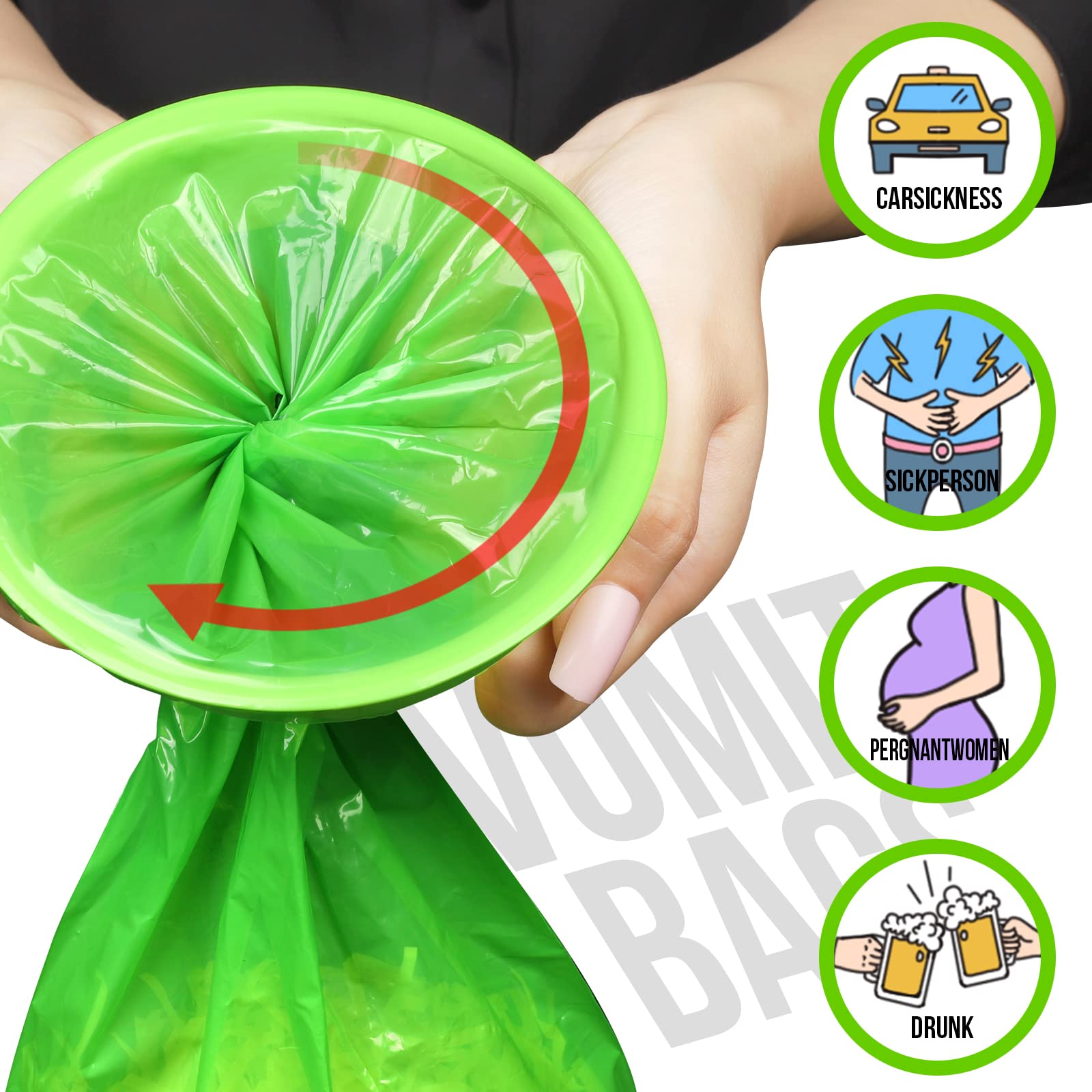 YGDZ bolsas de vómito para avión, coche y barco