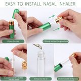 Inhalador nasal YGDZ tamaño mini, cómodo para bolso y viaje.