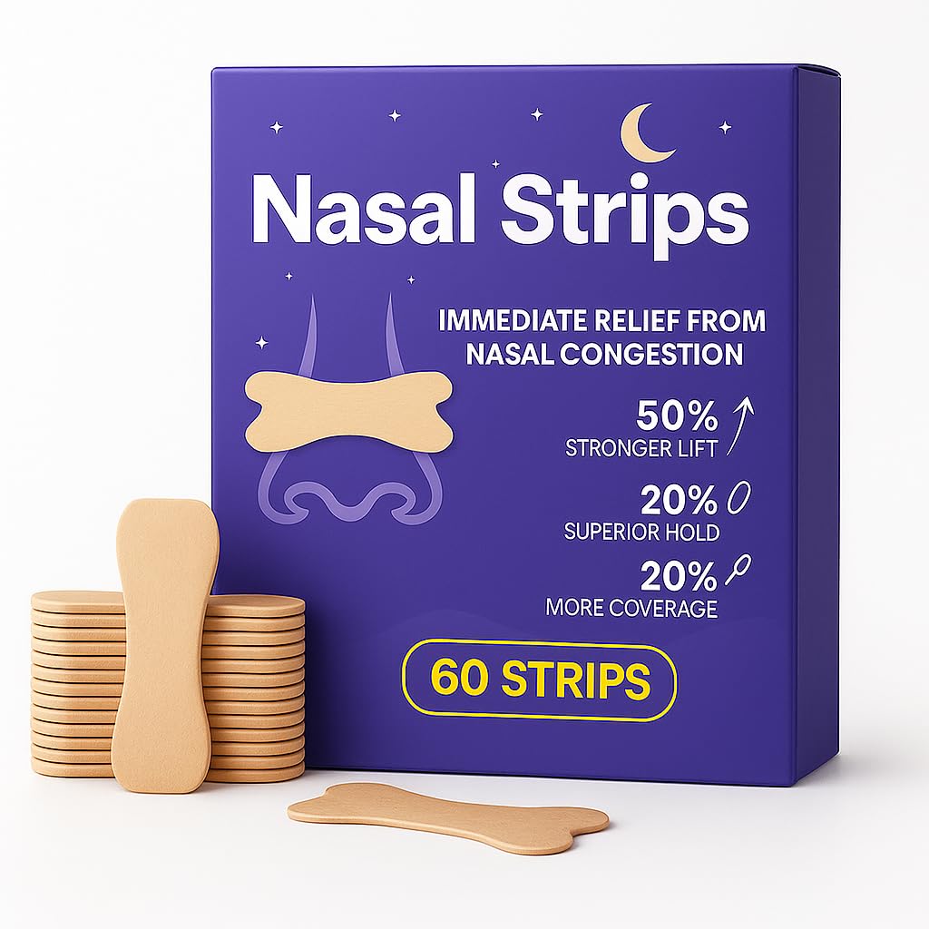 Tira nasal de YILINM con fuerte adhesivo para sujeción estable durante el sueño.