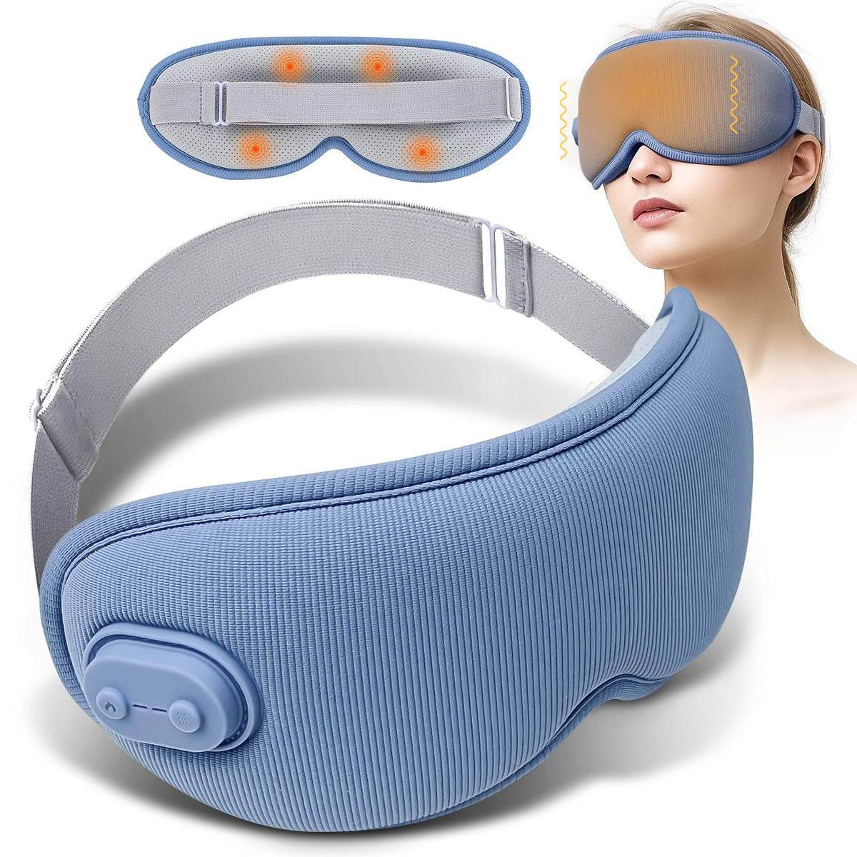 Yincook Mascarilla Ocular Caliente Sin Cable para descanso cómodo al dormir