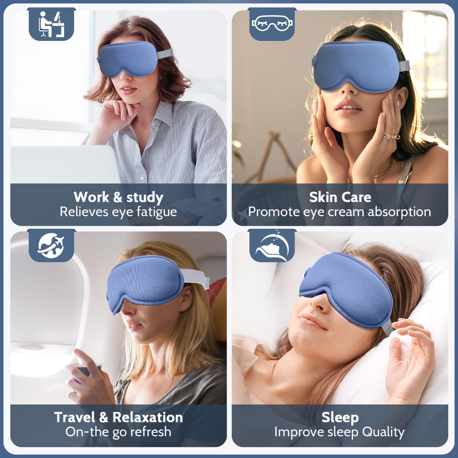 Yincook Mascarilla Ocular para sueño reparador y descanso suave