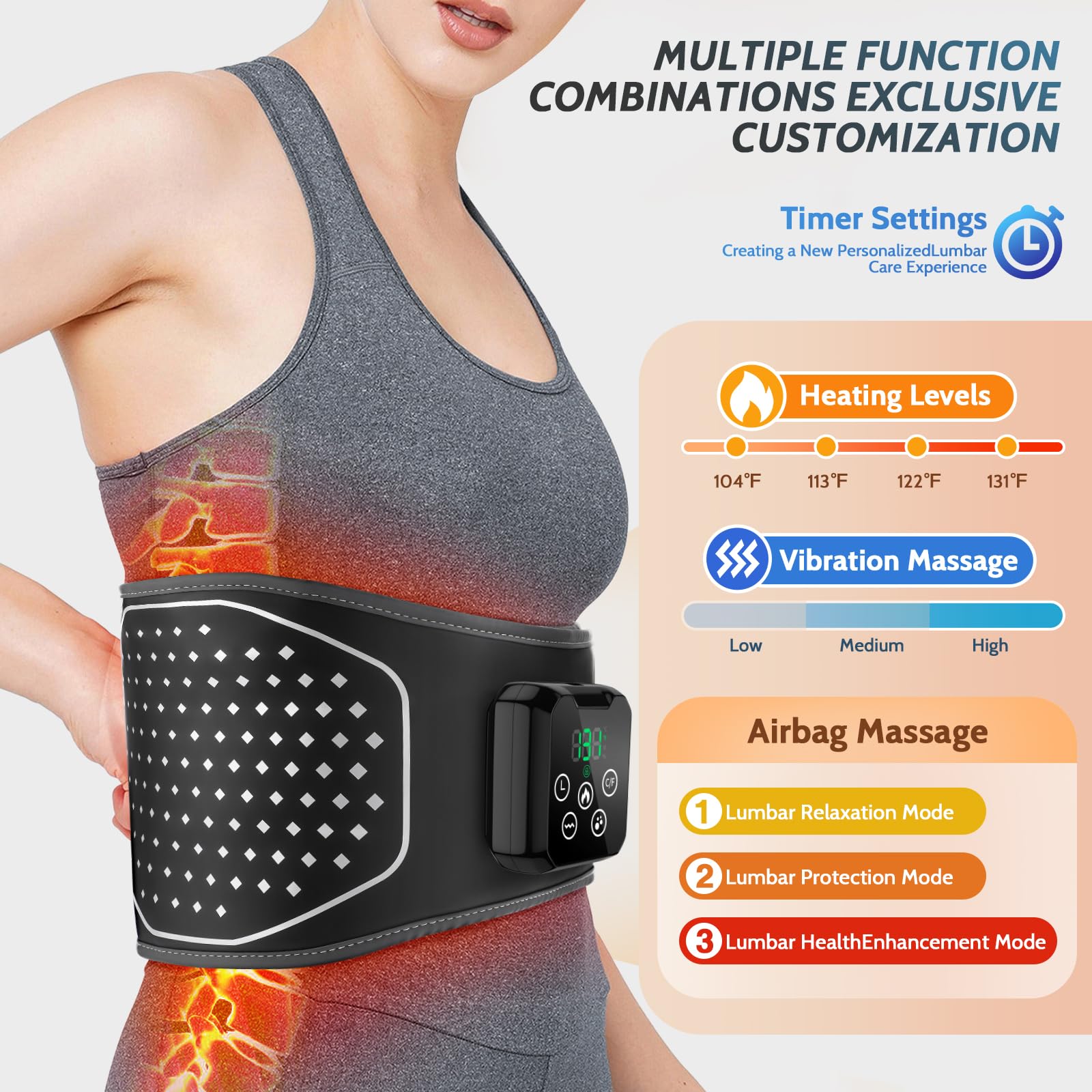 Yincook tres niveles de calor para la sensibilidad de la piel