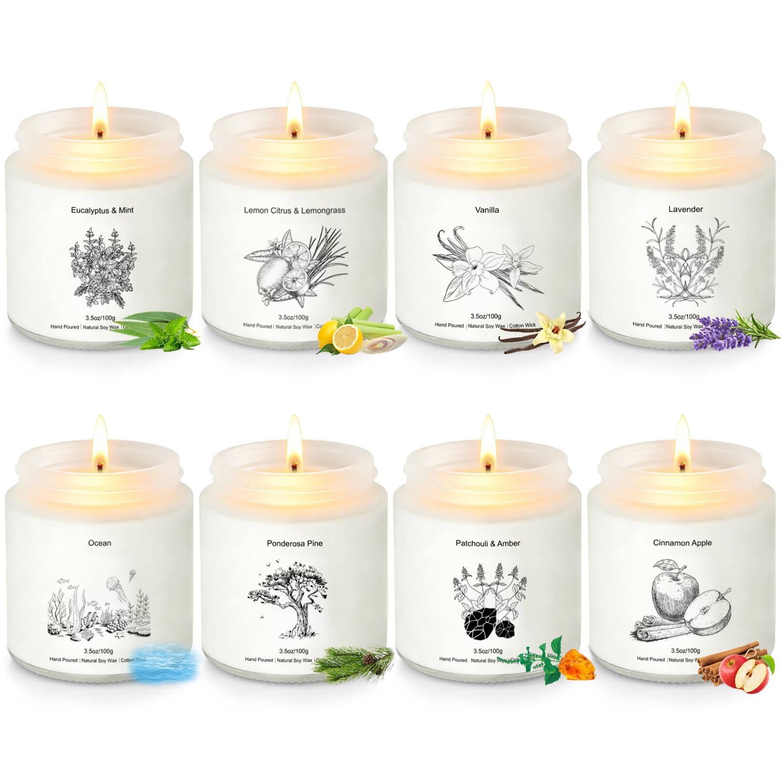 Vela YINUO LIGHT Lavanda, aroma relajante para dormir mejor