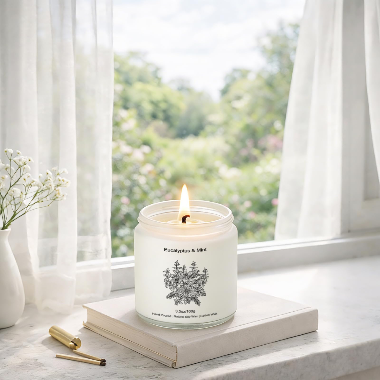 Vela YINUO LIGHT Oceano, aroma marino para sala relajante