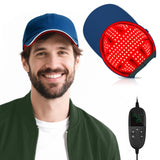 Gorra de luz roja YIPFREE vista frontal para uso en casa.