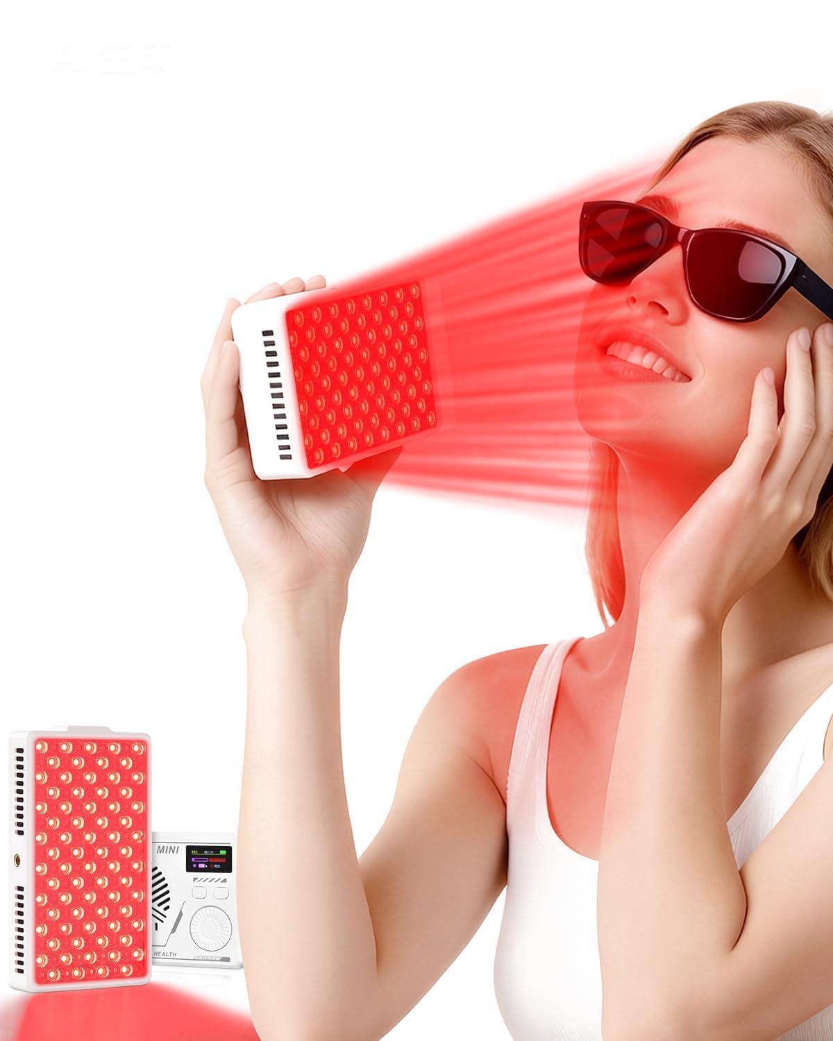 YIPFREE panel luz roja 660nm para piel más tersa y rutina facial
