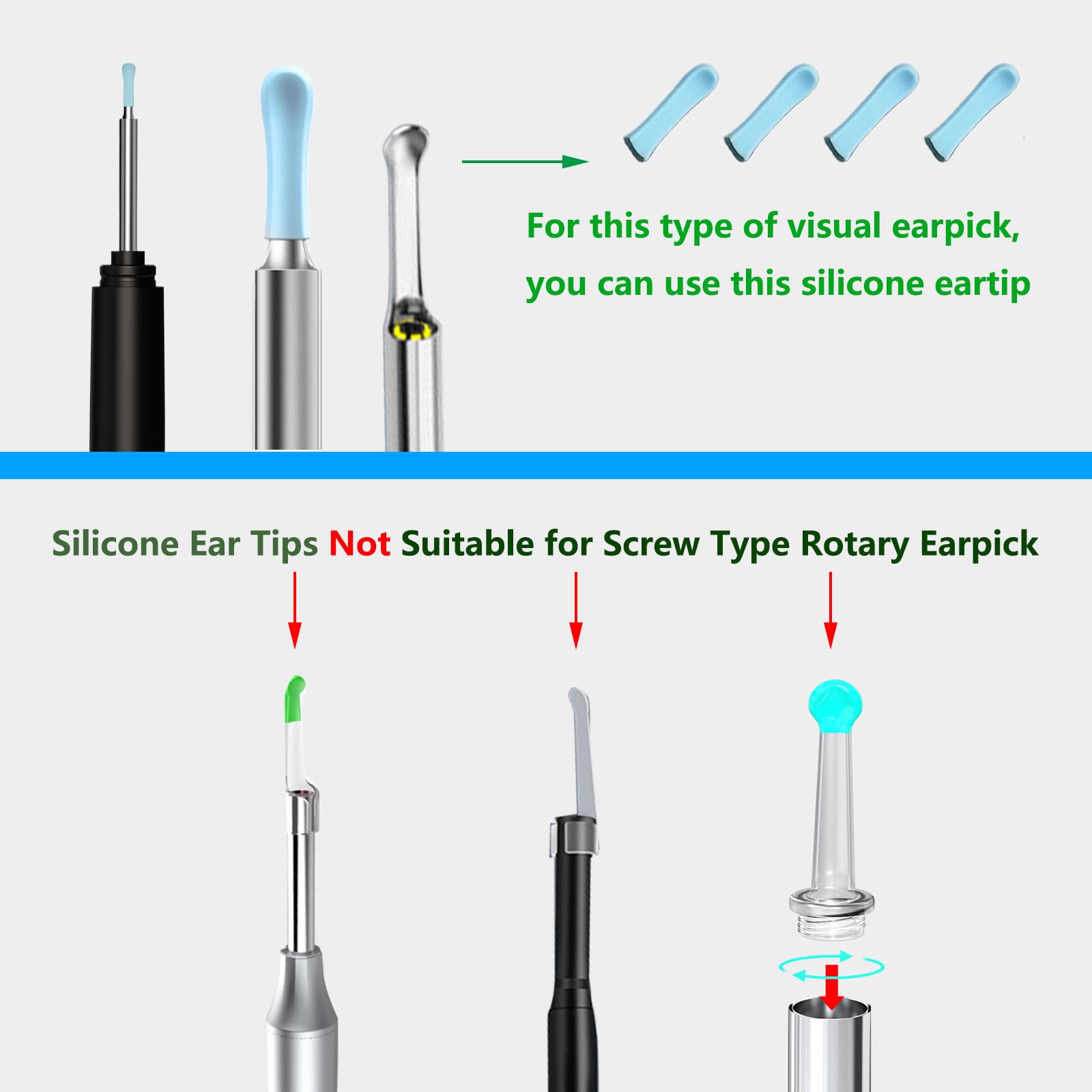 YIPINER punta compatible: se adapta a otoscopios de 3.5 mm.