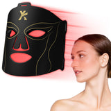 Mascarilla YKeluxon con luz facial en la frente para revitalizar la piel con suavidad.