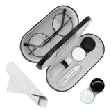 Caja YKuzLx para lentes y gafas con doble compartimento, ideal para viaje.