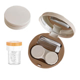 YKuzLx estuche lentes compacto blanco, ideal para viaje y uso diario.