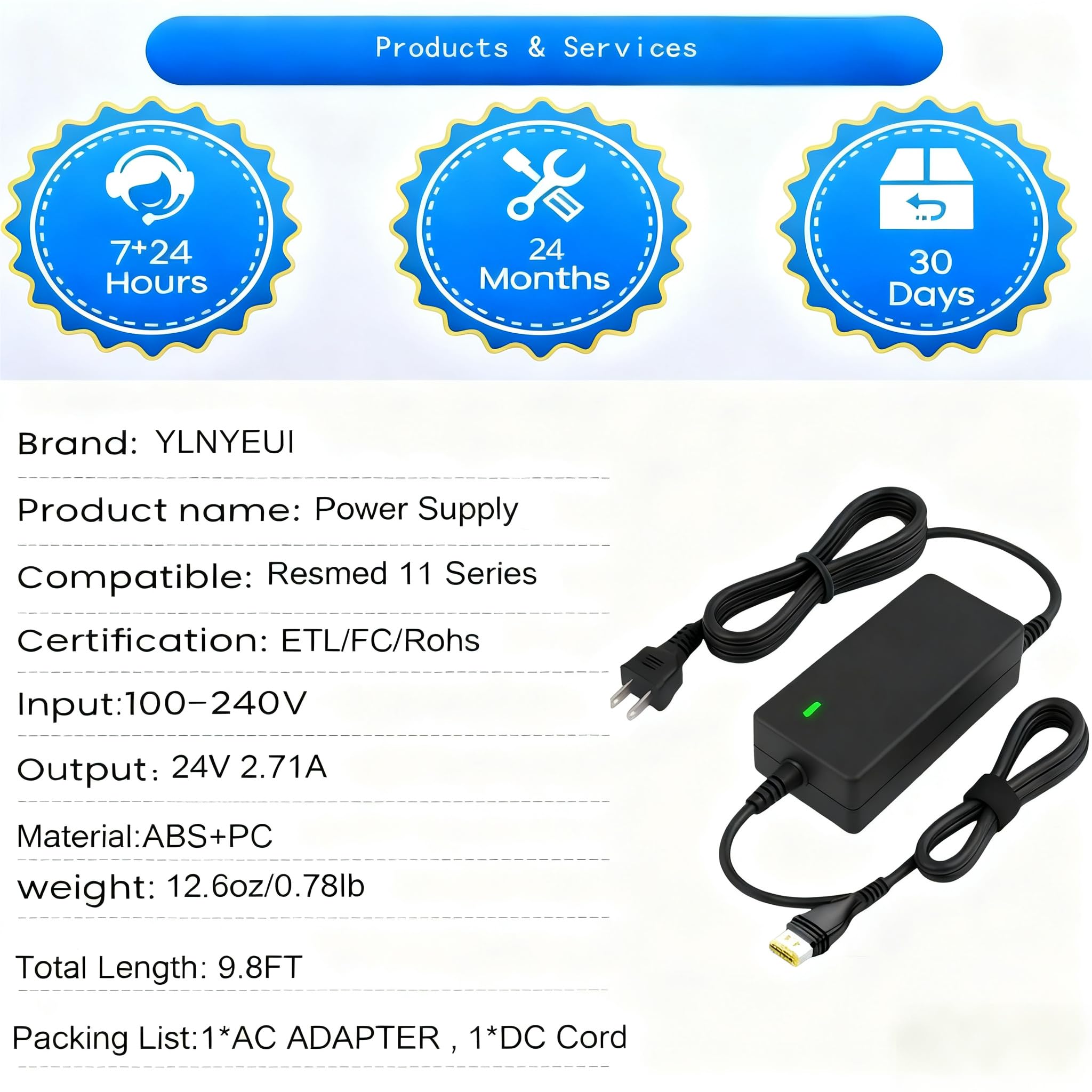 YLNYEUI ResMed AirSense 11 gestión de cables para evitar tropiezos