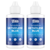 Gotas de metileno azul YLVARIN THORIA en frasco ámbar para absorción rápida.