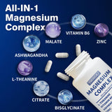 Cápsulas YMINGKJ Magnesium Complex aptas para veganos y descanso.