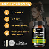 Fórmula libre de gluten, soja y lácteos en YMINGKJ Shilajit Cápsulas.