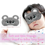 Mascarilla para dormir Ynaize koala gris con cinta elástica suave para ajuste cómodo