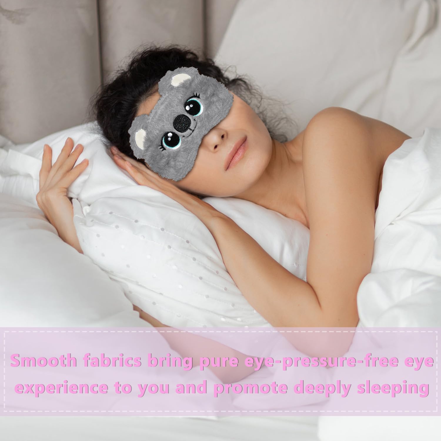 Mascarilla para dormir Ynaize koala gris ideal para viajes