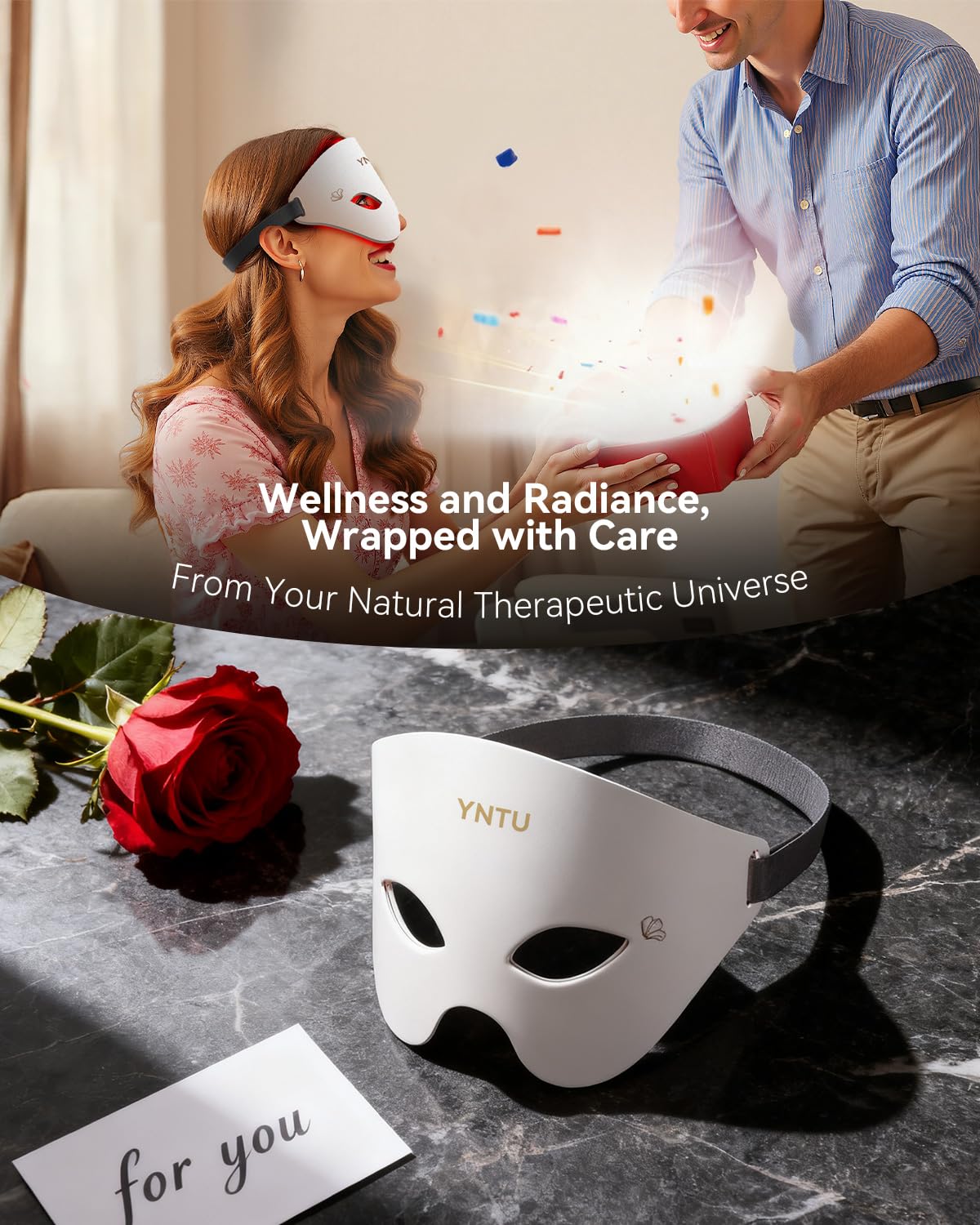 Uso en casa con YNTU, experiencia de relajación para ojos cansados