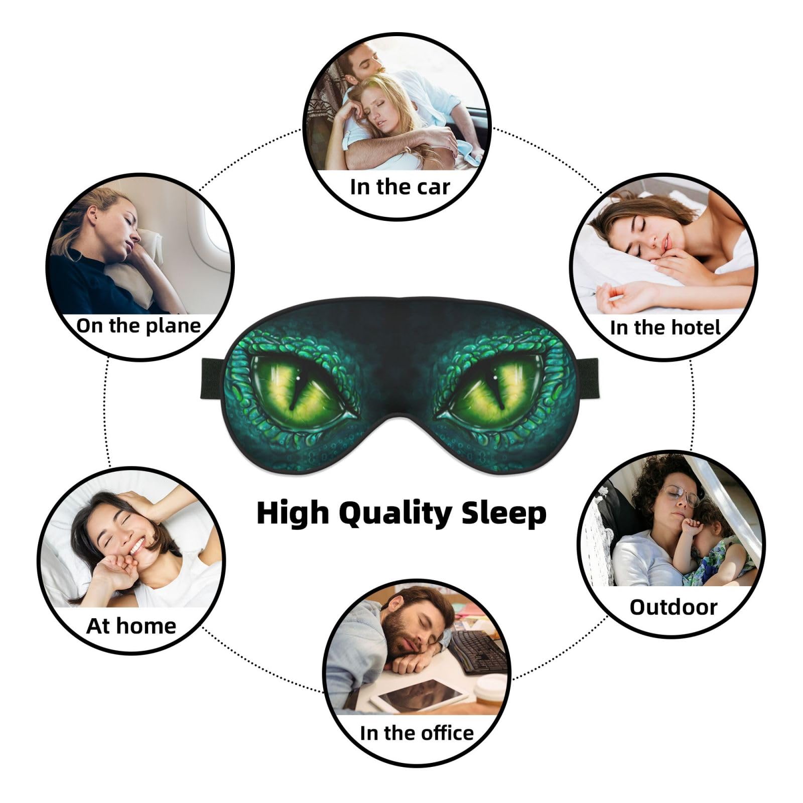 YNXTYB Dragon Eye máscara ideal para siestas y descanso