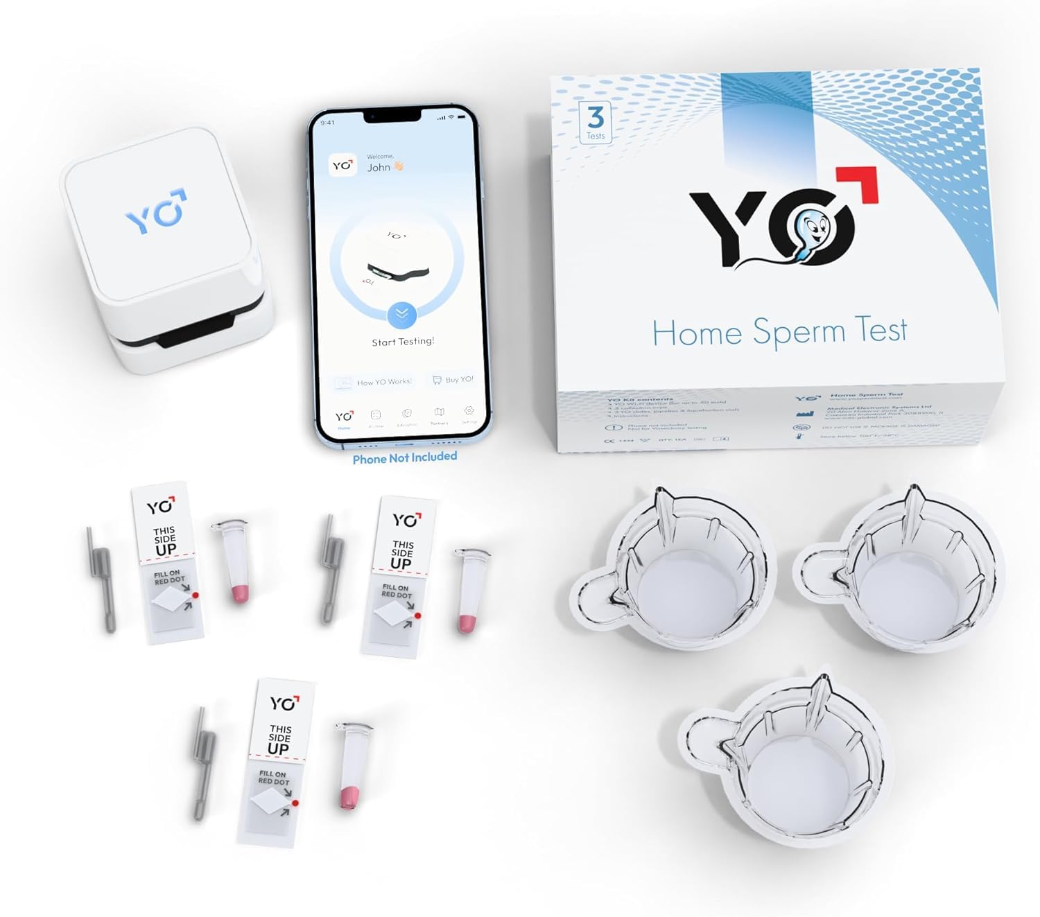 YO Prueba de esperma para el hogar: tubo de muestra para una recolección limpia.